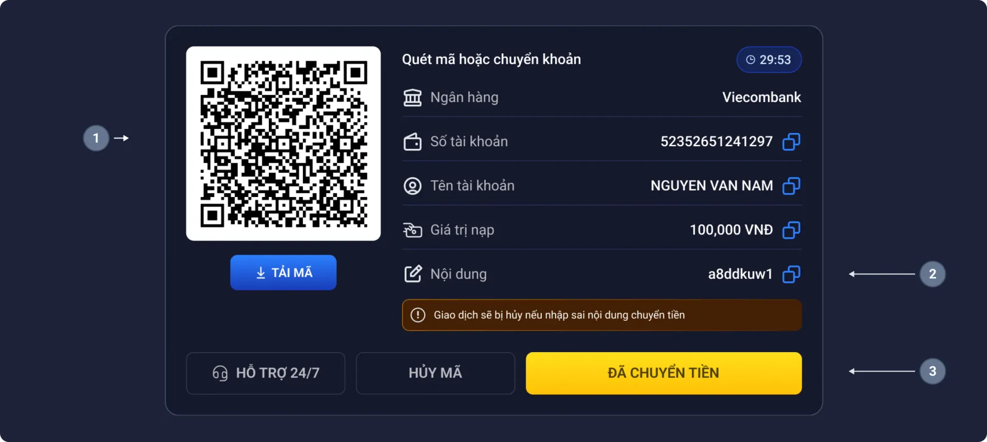 deposit qrpay step 2